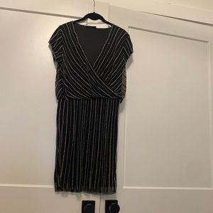 Mango Beaded Black Dress